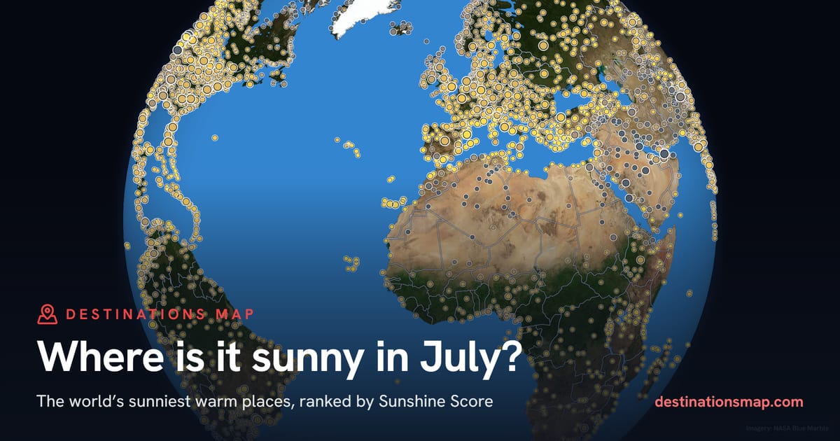 Destinations Map share card — July — European summer
